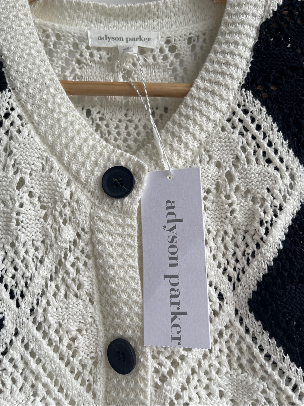 Adyson Parker Crochet Argyle Sweater Vest – NWT – Size L - Picture 3 of 12